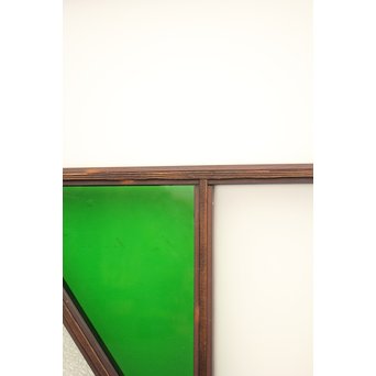 ダイアカット緑色ガラス戸 2枚1組　GD1099 