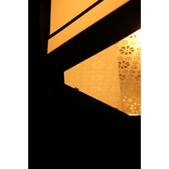竹模様 多角銅照明　A1828 