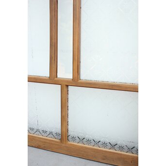 腐食ガラスの中型ガラス戸 4枚1組 GD1106｜骨董店 のびる 古美術 骨董