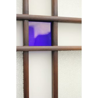 青色ガラスの小窓 2枚1組　GD1151 