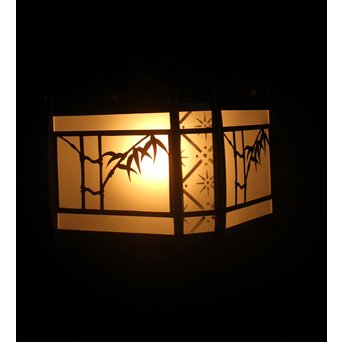 竹模様 多角銅照明　A1850 