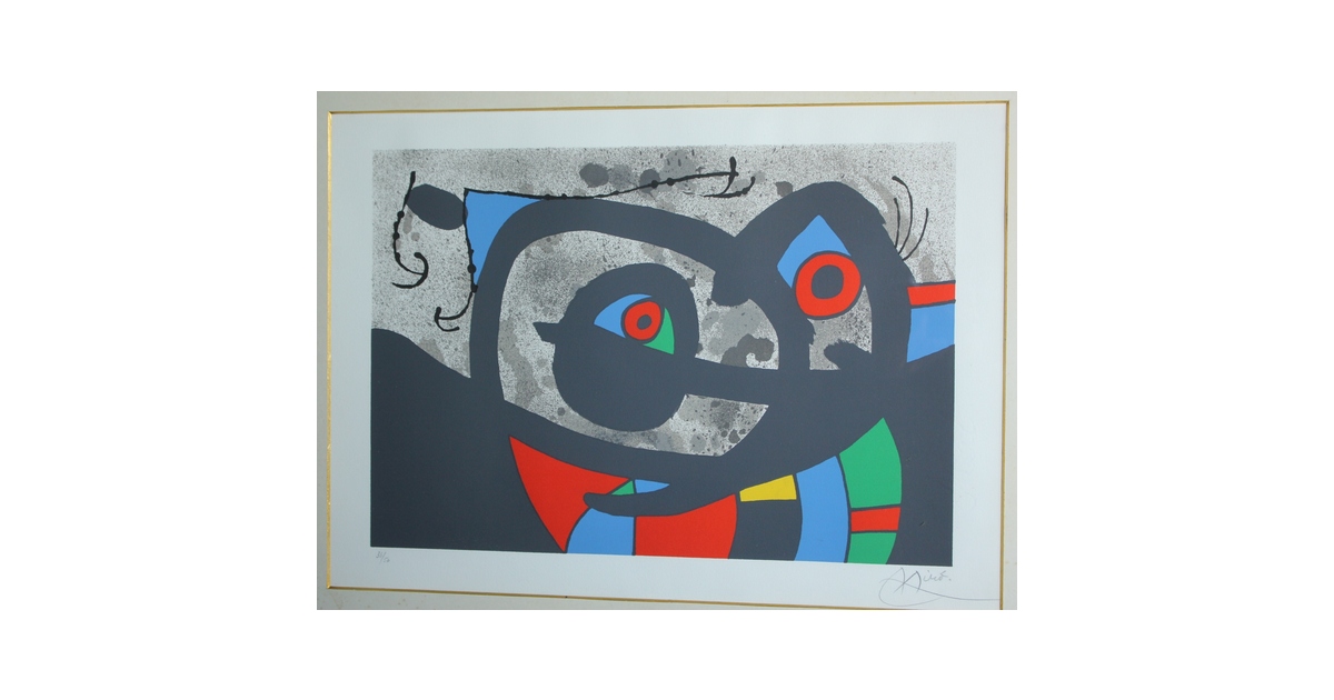 ジョアン・ミロ 黄金の羽を持つトカゲ PL.2 Joan Miró, Le lezard aux ...