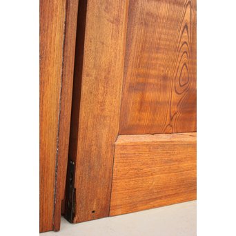 真鍮引手 欅と堅木の重厚観音開ドア 2枚1組　GD1194Y 
