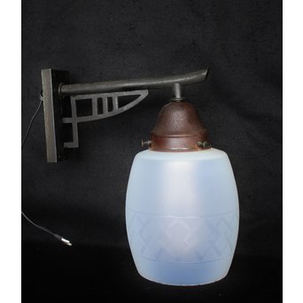 切子のオパールガラスブラケット照明　A1896 