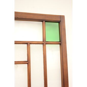 緑色ガラスの建具 2枚1組　GD1196YD 4隅には色ガラス
