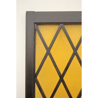 石目黄色ガラス戸菱形組子の建具　GD1200 