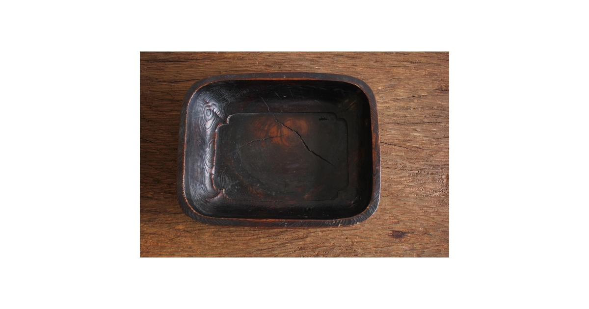 行李蓋莨盆/煎茶盆 X095｜骨董店 のびる 古美術 骨董 和風建具 蔵戸