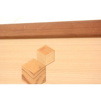 寄木欄間 2枚1組　R2448 突板を組み合わせて立方体のデザイン