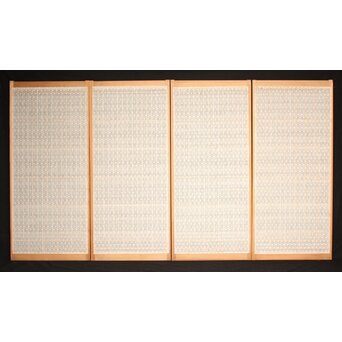 麻模様障子 白木書院 4枚1組　R2459 障子面