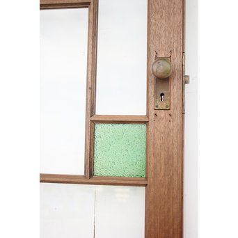 アールデコデザイン緑色ガラス戸　GD1234 