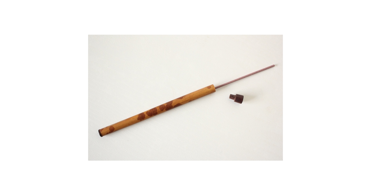 香筒　紅斑竹 Yahoo!オークション - 湘妃竹 紅斑竹 香筒37.7cm99g/23cm52g唐物まとめ