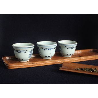黄楊の煎茶盆　X149 