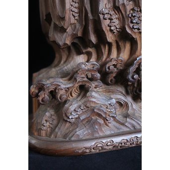 仏教美術 木彫不動明王坐像　X152 