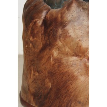天然木 瘤木 火鉢 瓶掛　X186 