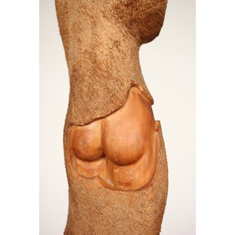 田中一刻 木彫《ヴェールを被った婦人像》 X192 