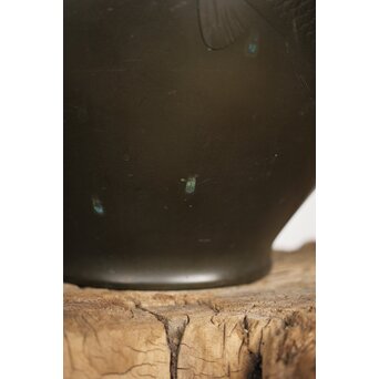 市岡紫雲 金象嵌鯉 花瓶　M188 