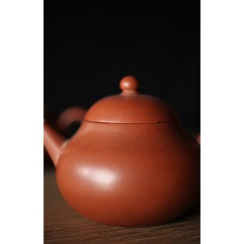 V2024 中国陶器 孟臣 紫砂朱泥急須 茶壺 煎茶 茶道具 検 孟臣 水平 