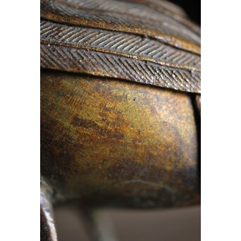 古銅鍍金 金銅鶉香炉　M212 