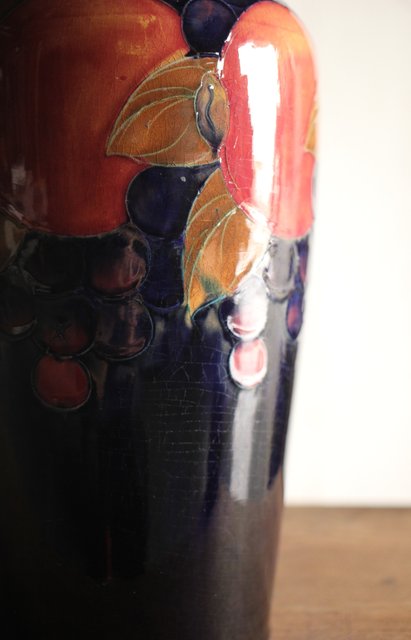 英国アンティーク アールヌーヴォー ムーアクラフト窯 花瓶 - 陶芸