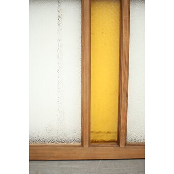 ダイアと黄色ガラスの欄間/明り取りL　R0047 