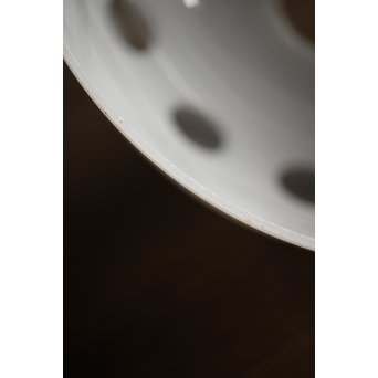 白被せ切子カット電笠　A2029Y 