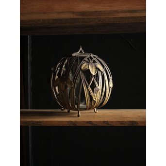 カキツバタ 銅製球体灯籠　A2031Y 