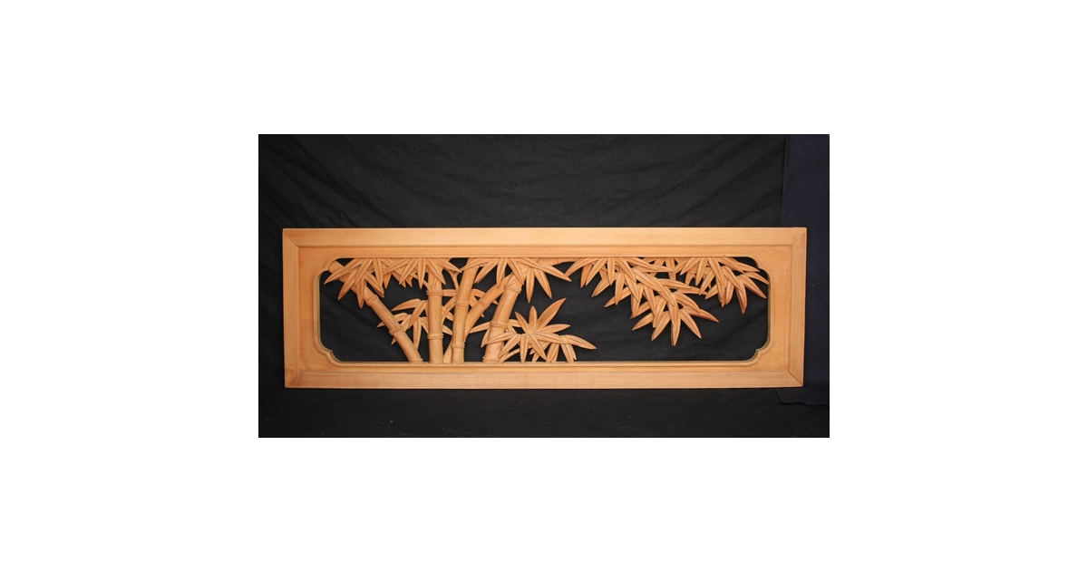 井波 中型竹木彫欄間 R0076｜骨董店 のびる 古美術 骨董 和風建具 蔵戸