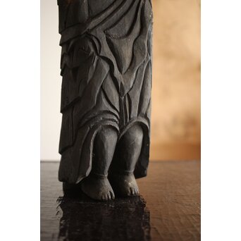 仏教美術 民藝 民仏 木彫不動明王像　X286 