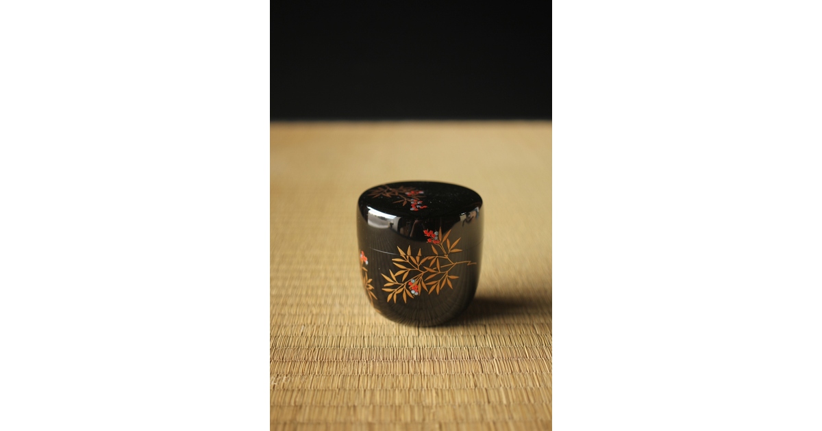 加賀蒔絵師 坂下雄峰 南天蒔絵 大棗 共箱 Q287｜骨董店 のびる