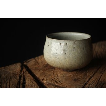 会寧焼 斑釉 茶碗　P314
