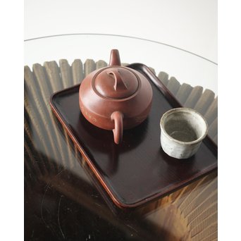 松の長方煎茶盆　X334 