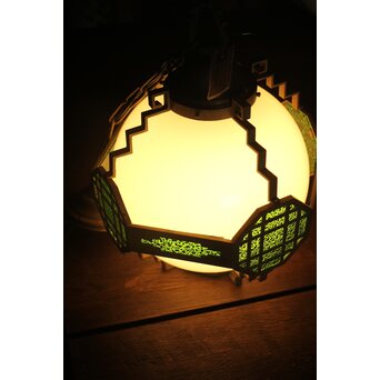 緑色ダイアガラス アールデコ照明　A005 
