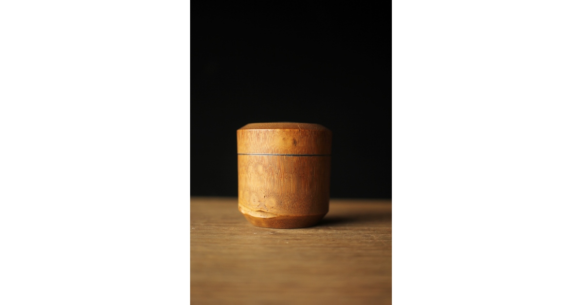 黒田正玄作 竹根茶入/中次 U276｜骨董店 のびる 古美術 骨董 和風建具