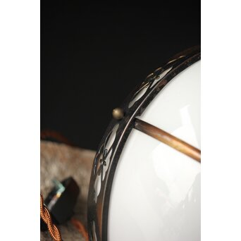 菊菱装飾 銅巻電笠照明　A021 