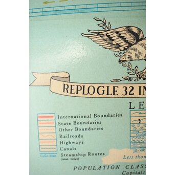 Replogle リプルーグル ディプロマット型 ブルーオーシャン地図 地球儀　U280 