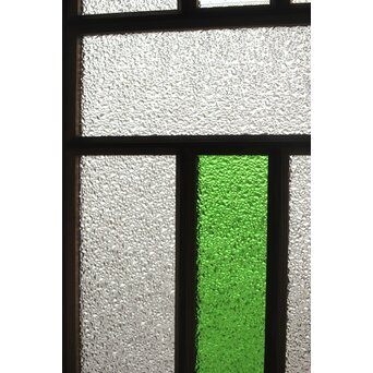 多種ガラス 細分割 緑色ガラス欄間 2枚1組　R0201Y 