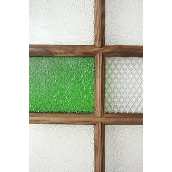 多種ガラス 細分割 緑色ガラス建具 4枚1組　GD0104Y 