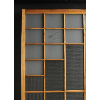 幾何学模様デザインガラス戸 2枚1組 GD0111Y｜骨董店 のびる 古美術 