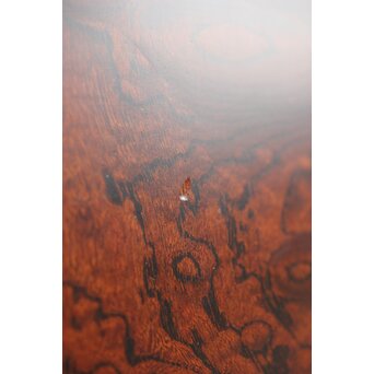 神代欅上玉杢と黒柿の筬装飾 指物卓　X362 