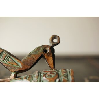 砂澤ビッキ 幸福の鳥 木彫　X370 