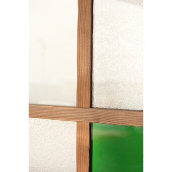 緑色ガラスの白木建具　GD0141 