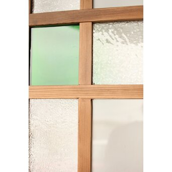 緑色ガラスの白木建具　GD0141 