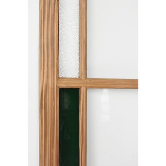 幅広 緑色ガラス戸 2枚1組　GD0153 