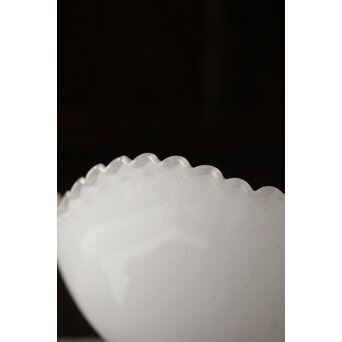 フリル縁 乳白色ガラス電笠照明　A068 