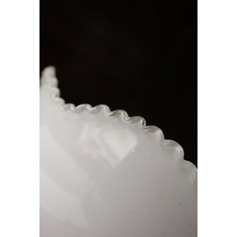 フリル縁 乳白色ガラス電笠照明　A068 