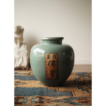 緑釉 玉露 僊掌 茶壺　P393