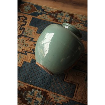 緑釉 玉露 僊掌 茶壺　P393 