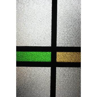 ダイア緑と黄色ガラスの建具　GD0175 