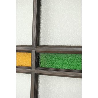 ダイア緑と黄色ガラスの建具　GD0175 際立つ色ガラス
