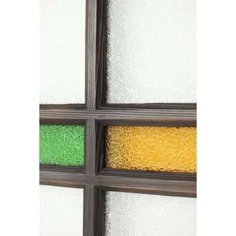 ダイア緑と黄色ガラスの建具　GD0176 黒とのコントラストで際立ちます